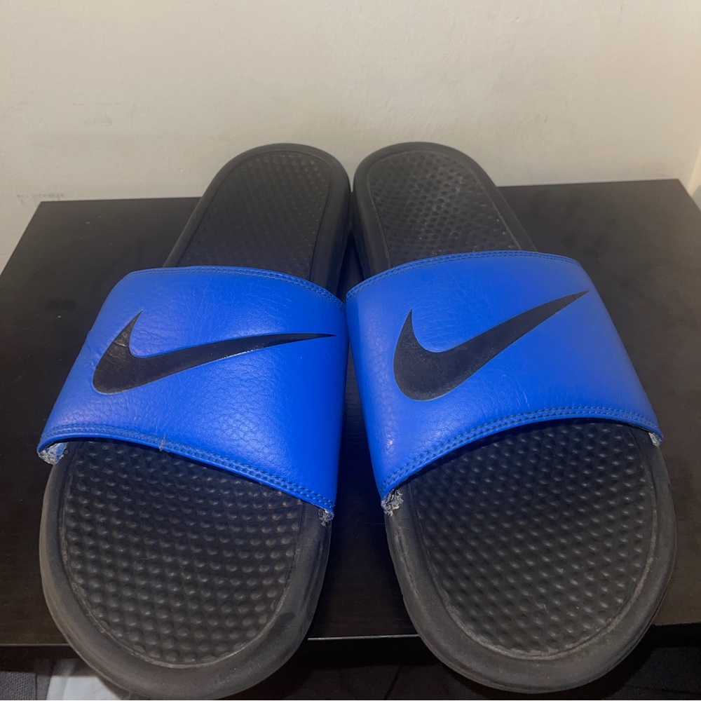 Nike Blue Slides